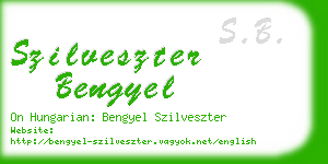 szilveszter bengyel business card